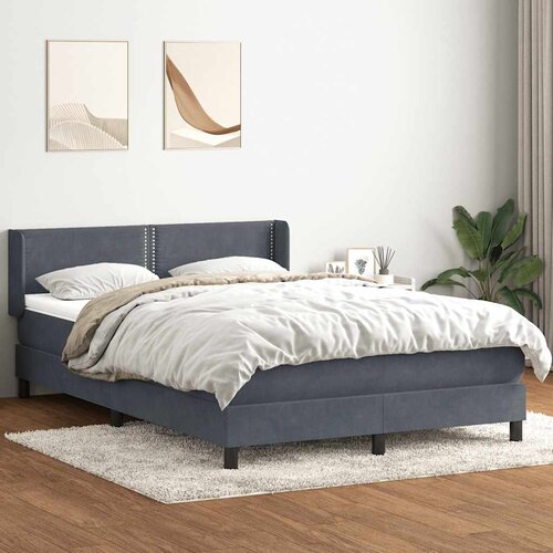 vidaXL Krevet s oprugama i madracem tamnosivi 160x210 cm bar&scaron;unasti Cijene