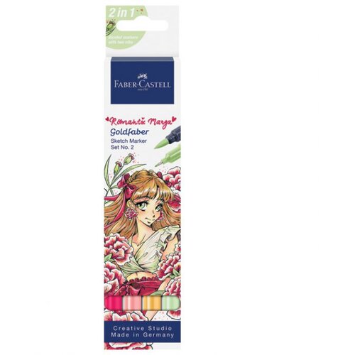 Marker OBOSTRANI SKETCH 4BOJE ROMANTIC MANGA 2 GOLDFABER FABER CASTELL 164722 BLISTER Cene