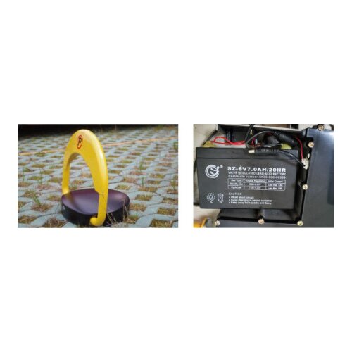 Gembird SMART-PARKING-LOCK-EF-PL210 180 degree anti collision car park lot center barrier solar powe Cene