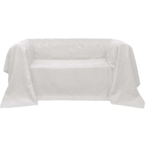 vidaXL Prekrivač za Kauč Mikro-fiber Krem 140 x 210 cm Cijene