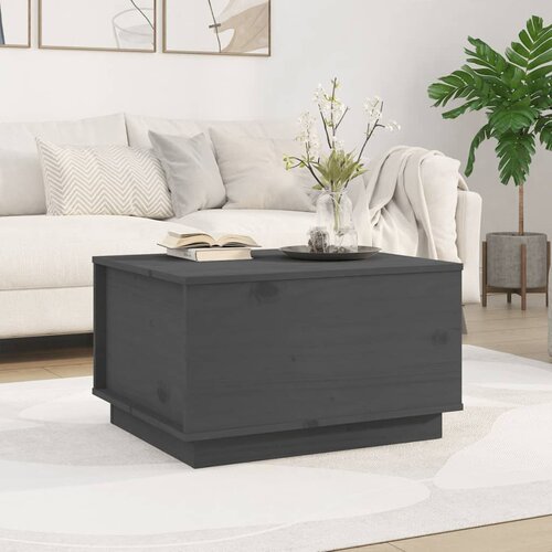vidaXL Klubska mizica siva 60x50x35 cm trdna borovina Cene