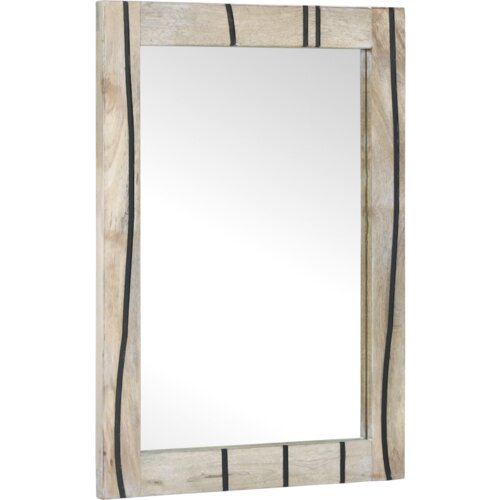 VidaXL Ogledalo za kopalnico Rjava, srebrna 50 x 2.5 x 70 cm Slike