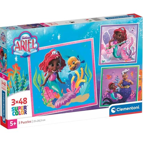 Clementoni Disney Ariel 3x48 komada Supercolor puzzle - Cijene