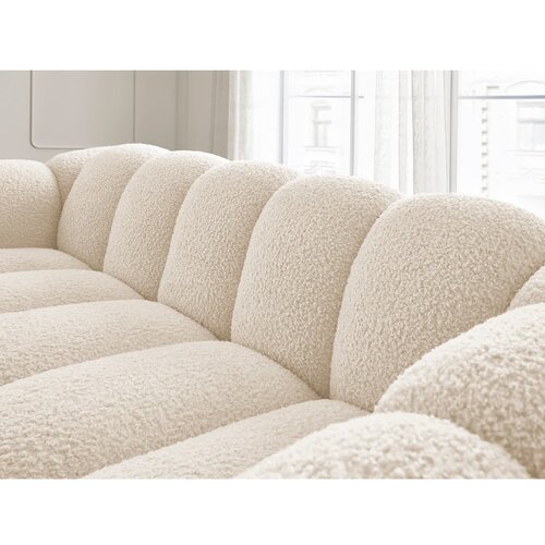 Bobochic Paris Bež sedežna garnitura iz tkanine boucl&amp;eacute; 232 cm Hippolyte &amp;ndash; Slike