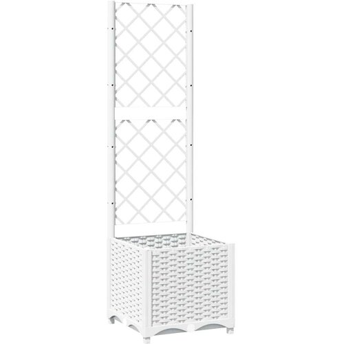  Sadilica s re&amp;scaron;etkom bijela 40 x 40 x 136 cm PP Slike
