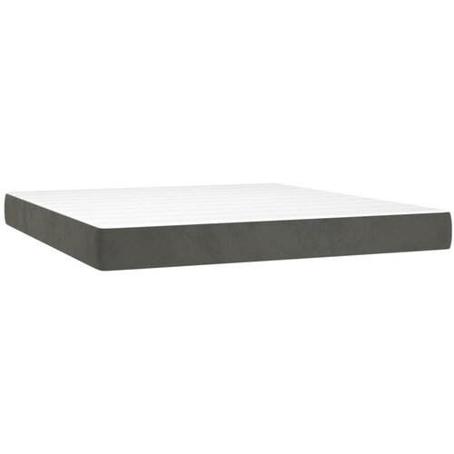 VidaXL Vzmetnica z žepkasto vzmetjo srednje trdote temno siva 183x213x20 cm žamet, (5000295173) Slike