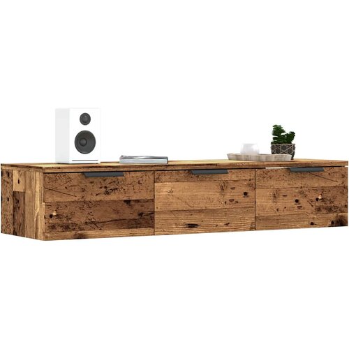 vidaXL Stenska omara Old Wood 102x30x20 cm Inženirski les Cene
