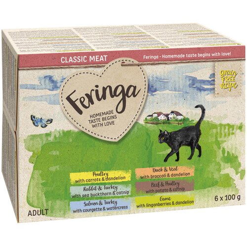  Varčno pakiranje Feringa Classic Meat Meni pladnji 24 x 100 g - Me&scaron;ano pakiranje I (6 vrst) Cijene