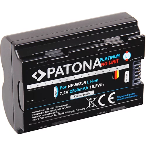 Patona Baterija NP-W235 za Fuji FinePix XT4, 2250 mAh