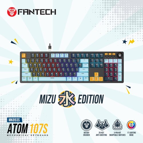 Fantech tastatura mehanička gaming  MK893S rgb atom 107S mizu navy (red swich) Cene
