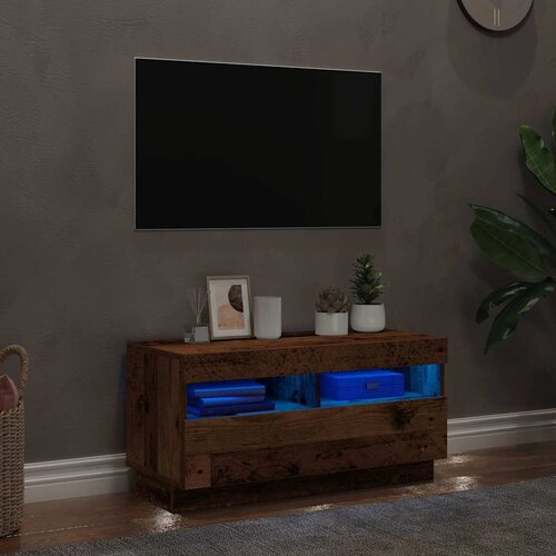  ormarić LED boja staro drvo 80x35x40 cm konstruirano drvo Slike