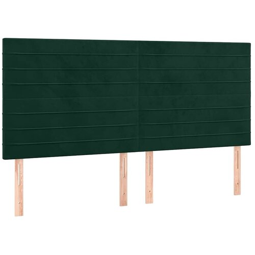  Boxspring - Krevet s oprugama i madracem tamnozeleni 200x200 cm bar&amp;scaron;unasti - Tamnozelena 200 x 200 cm vodoravne pruge Slike