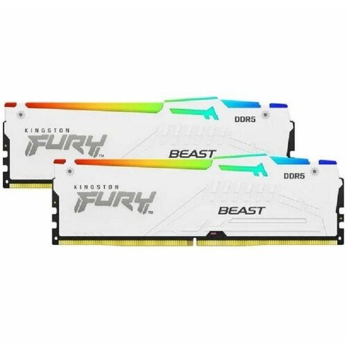 Kingston DDR5 32GB (2x16GB) 5600MHz CL40 dimm [fury beast] white rgb xmp Cene
