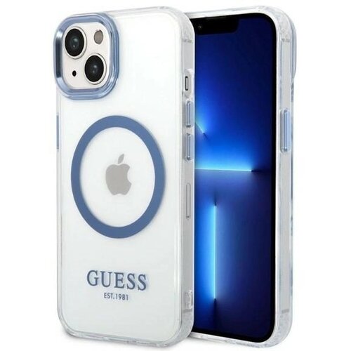 Guess OVITEK HARD ZA IPHONE 14 PLUS 6,7 INČNI BLUE MAGSAVE COVER, (21834505) Cene
