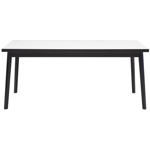 Hammel Furniture Crno-bijeli sklopivi blagovaonski stol u dekoru hrasta Hammel Single, 180 x 90 cm Slike
