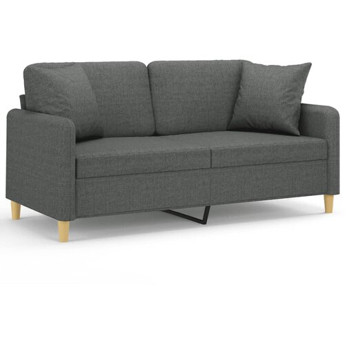 Maison Chic kavč - Sofa - Kanape dvosed z blazinami temno siv 140 cm blago, (21727591) Cene