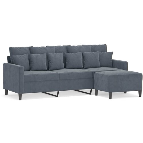 Maison Chic kavč - Sofa - Kanape s stolčkom za noge temno siv 180 cm žamet, (21727980) Cene