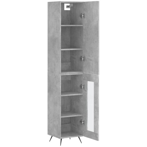  Visoka komoda siva betona 34,5x34x180 cm od konstruiranog drva Slike