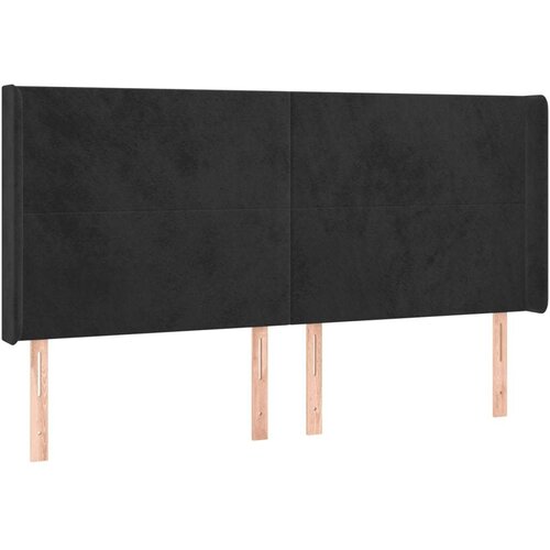 vidaXL LED uzglavlje crno 203 x 16 x 118/128 cm bar&scaron;unasto Cijene