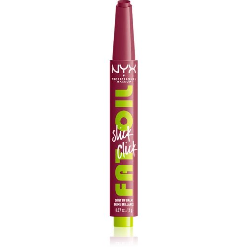 NYX Professional Makeup Fat Oil Slick Click tonirani balzam za ustnice odtenek In The Drafts 2 g Slike