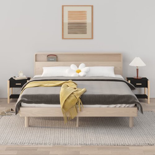  Noćni ormarići 2 kom crni 42 x 38 x 45 cm od konstruiranog drva Cijene
