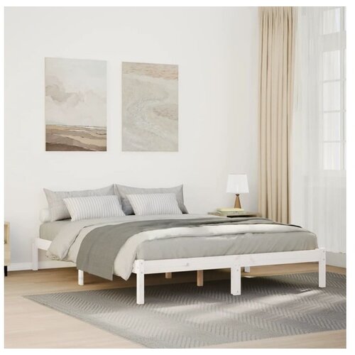 vidaXL Dugi okvir kreveta bez madraca bijeli 140 x 220 cm od borovine Cene