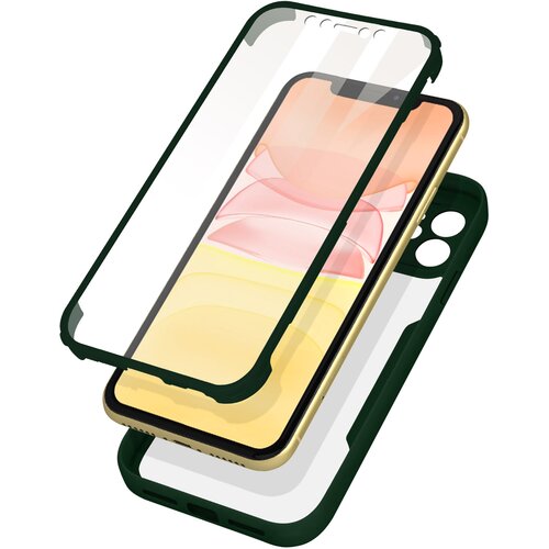 AVIZAR Ovitek iPhone 11, zadnji del iz pleksiglasa z zelen obrobo, (20616717) Cene