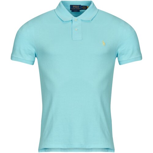 Polo Ralph Lauren Polo majice kratki rokavi POLO AJUSTE SLIM FIT EN COTON BASIC MESH Modra Slike
