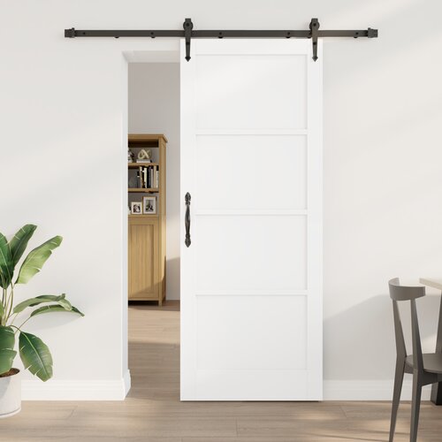 vidaXL Drsna vrata s kompletom opreme Bela 83x211 cm Trdni bor, Notranja vrata 'ORKDAL'Bela 83x211x4 cm Trdni bor Cene