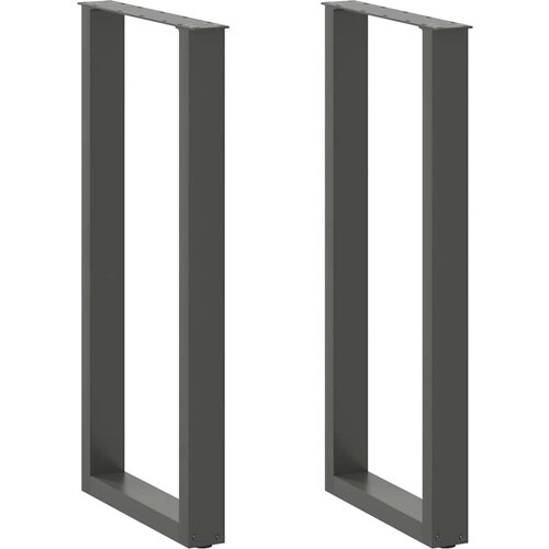 vidaXL Noge kavne mizice U-oblika 2 kosa antracit 40x(100-101)cm jeklo Cene