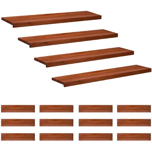Step treads 16 kom. 120 x 30 x 2 cm Smeđa Čvrsto drvo bukve Cijene