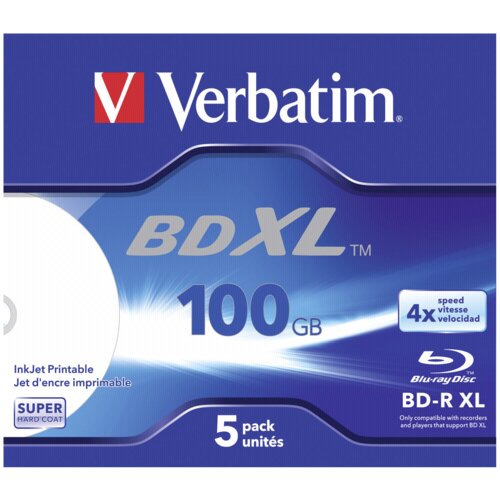 Verbatim 1x5 BD-R Blu-Ray 100GB 4x Speed wide printable JC Cijene