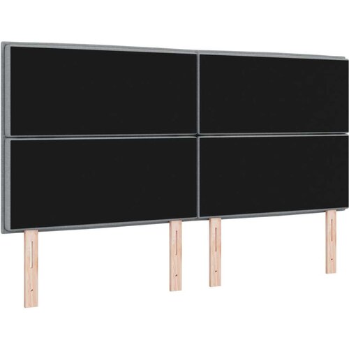  LED uzglavlje Line dizajn svijetlosiva 90 cm tkanina Slike