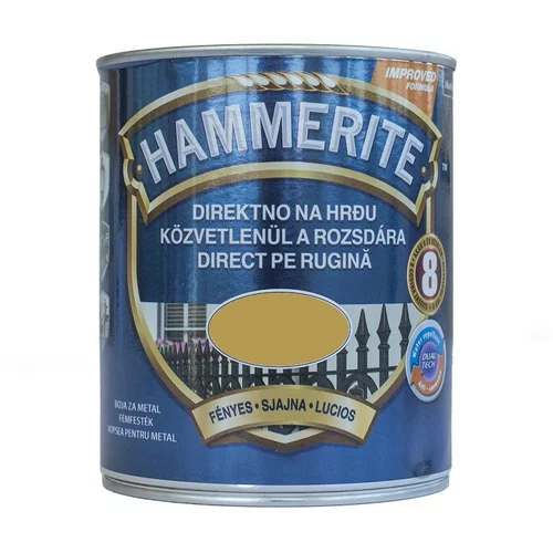 HAMMERITE Lak za kovino Hammerite Sijaj (750 ml, zlat)