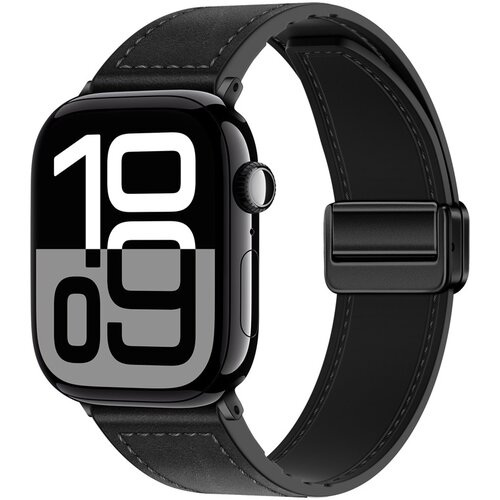INF Usnjen pašček za uro Apple Watch Black L, (21685870) Cene