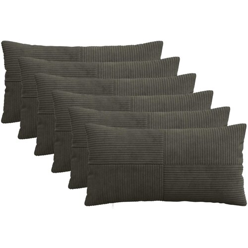  Presvlaka za jastuk 6 pcs ALMELO Antracit 40 x 70 cm Kord Cene