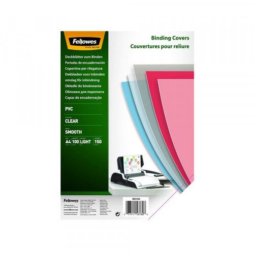 Fellowes PVC prozorne platnice, A4, 150 mic, 100 kosov Cene