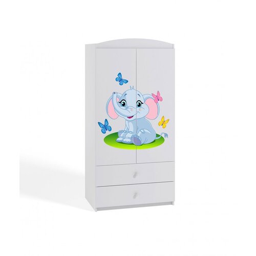 HAPPYKIDS GARDEROBNA OMARA DREAMY SLON�EK (VE� BARV)-Bela Cene