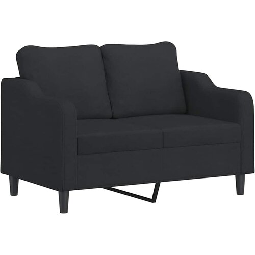  3-dijelni set sofa s jastucima crni od tkanine Slike