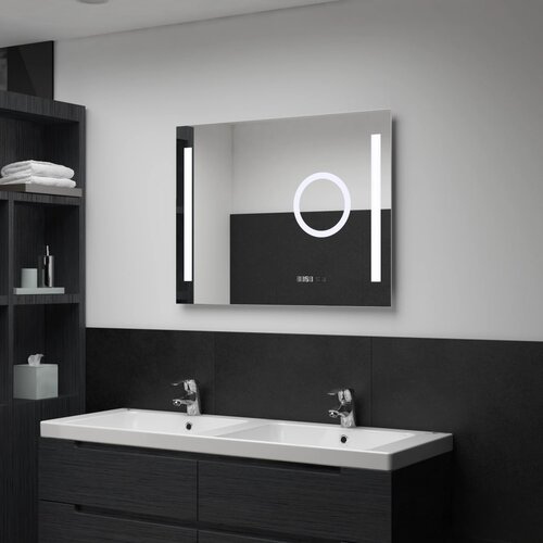  Kupaonsko LED zidno ogledalo sa senzorom na dodir 80 x 60 cm Slike