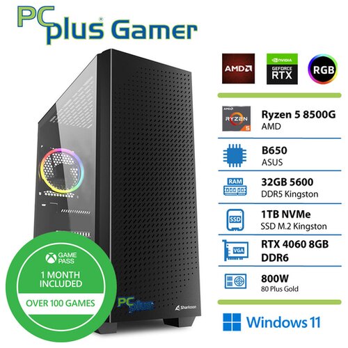 PCPLUS gamer ryzen 5 8500G 32GB 1TB ssd geforce rtx 4060 8GB rgb windows 11 gaming namizni računalnik Cene