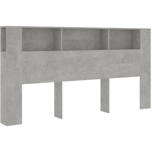 Maison Chic vzglavna omarica - nočna omarica - posteljna omarica betonsko siva 200x18,5x104,5 cm, (21705724) Slike