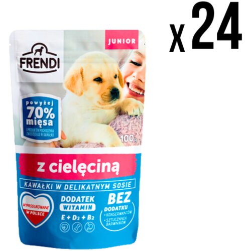 FRENDI Kesica za mlade pse junior teletina 100g x24 komada Cene