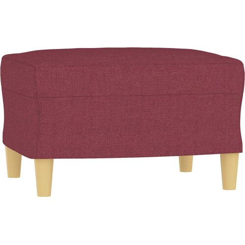  4-dijelni set sofa s jastucima crvena boja vina od tkanine Slike