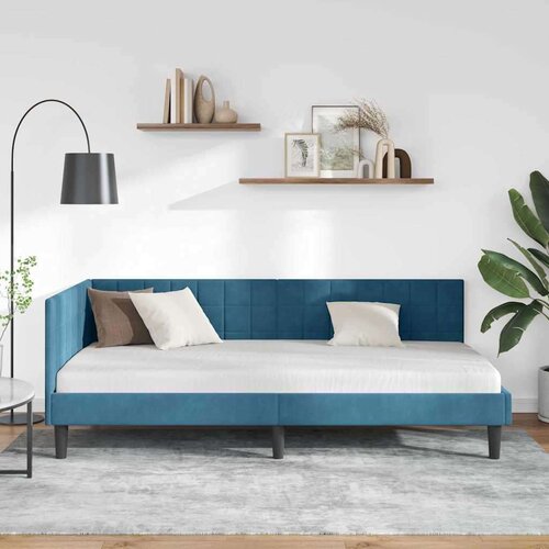  Kutni okvir kreveta s uzglavljem Plava 100 x 200 cm Bar&amp;scaron;un Slike