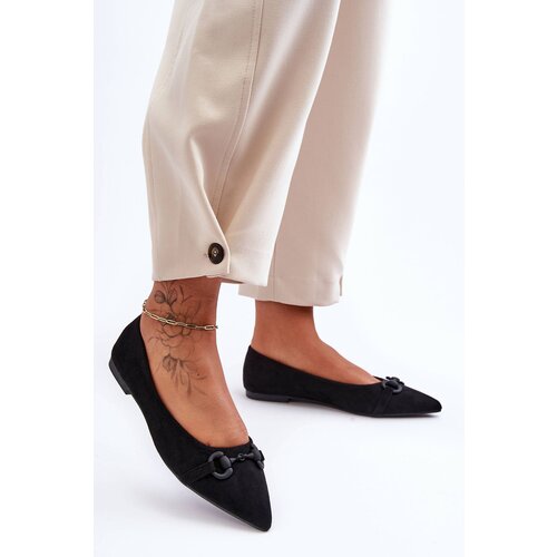 Kesi Decorative Zamsz ballerinas black Noldaia Slike