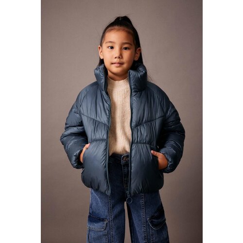 Defacto Girls&amp;#039; Water Repellent High Neck Detachable Sleeve Puffer Coat Slike