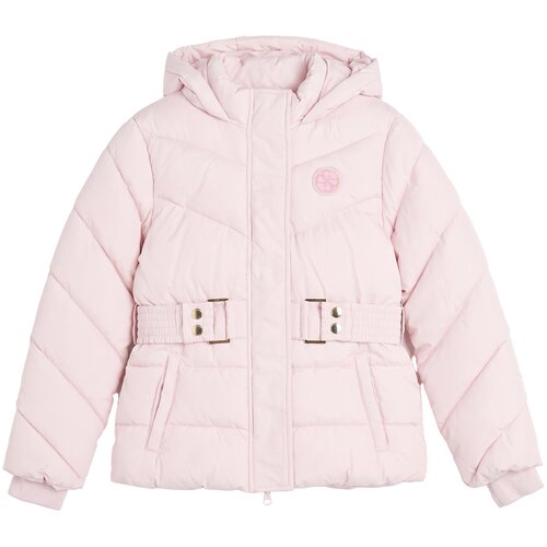 Guess Puhovke HOODED LS PUFFER Rožnata Cene