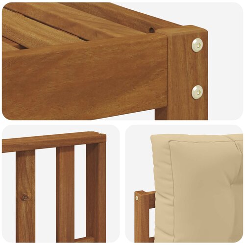  Set vanjskih sofa 6 kom. Prirodna i bež Smeđa 329 x 162,5 x 73 cm Slike