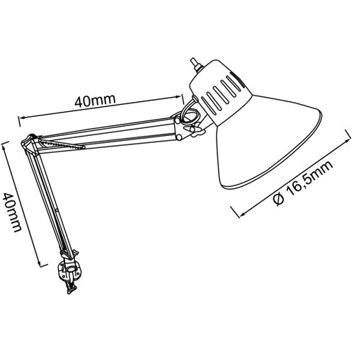 Brilliant Stona lampa sa stezaljkom HOBBY 1xE27/40W/230V crna Slike